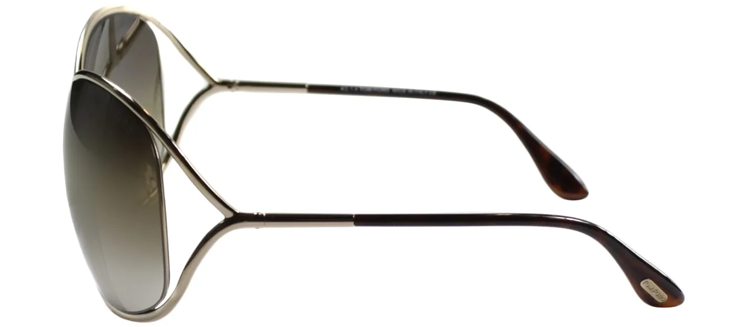 Tom Ford Miranda TF 130 28G Fashion Metal Gold Sunglasses with Brown Gold Mirror Lens sold by Gaffos product image thumbnail 3