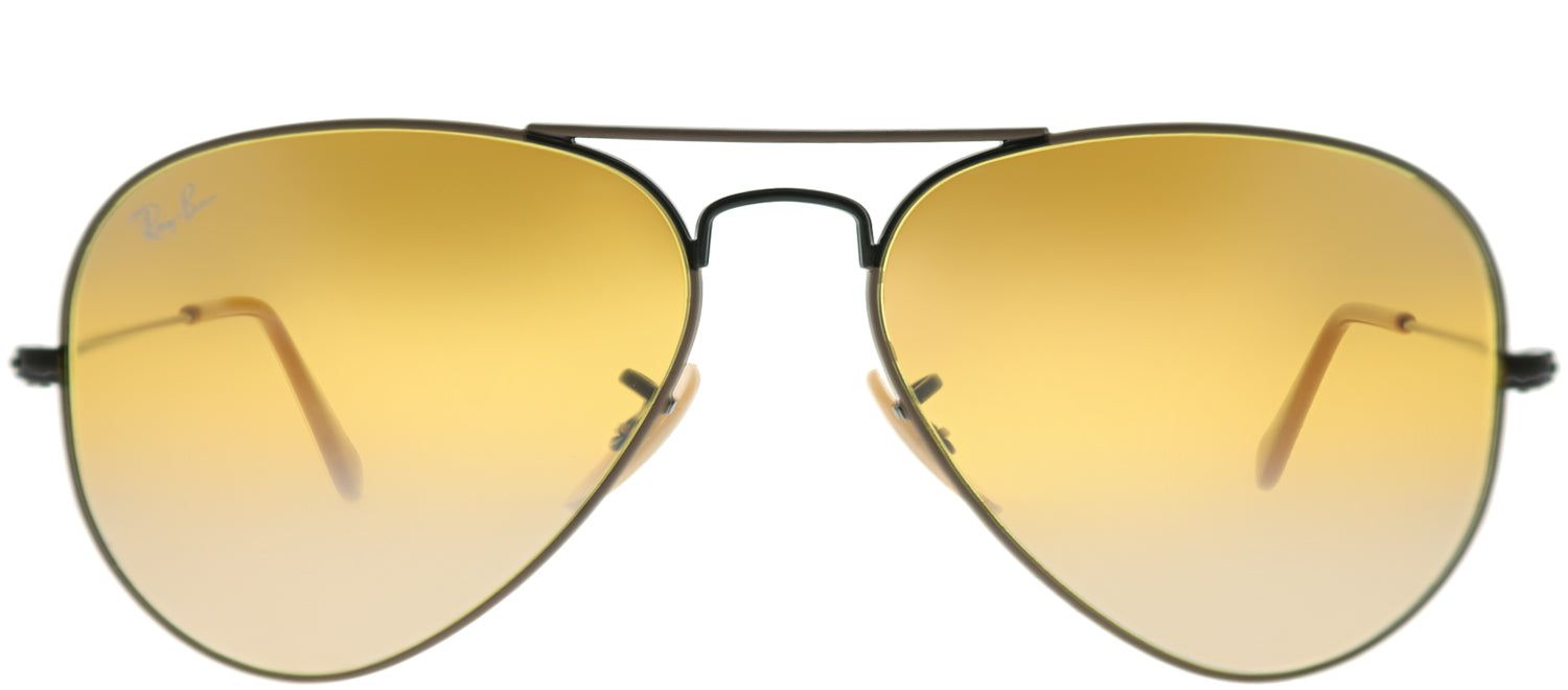 Ray-Ban RB 3025 9153AG Aviator Metal Beige Sunglasses with Brown Gradient Mirror Lens sold by Gaffos