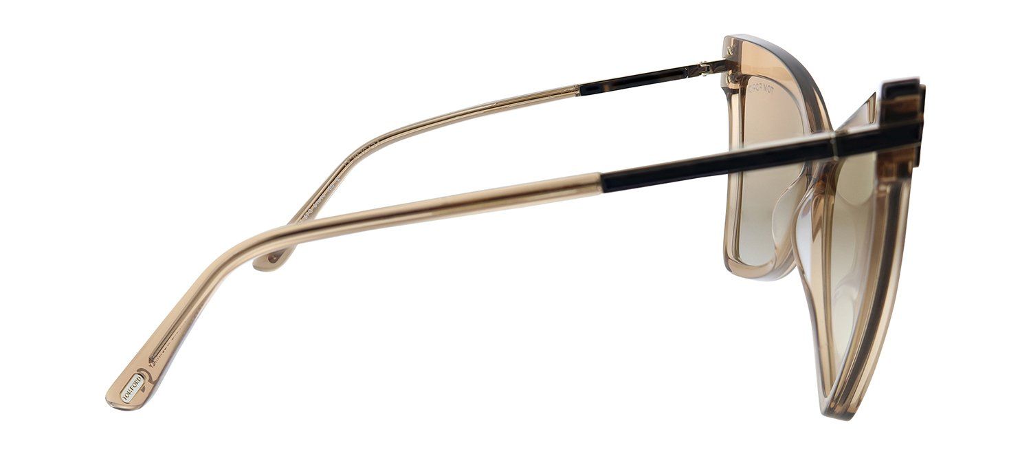 Tom Ford FT 0767 57G Butterfly Plastic Beige Sunglasses with Brown Mirror Lens sold by Gaffos product image thumbnail 3