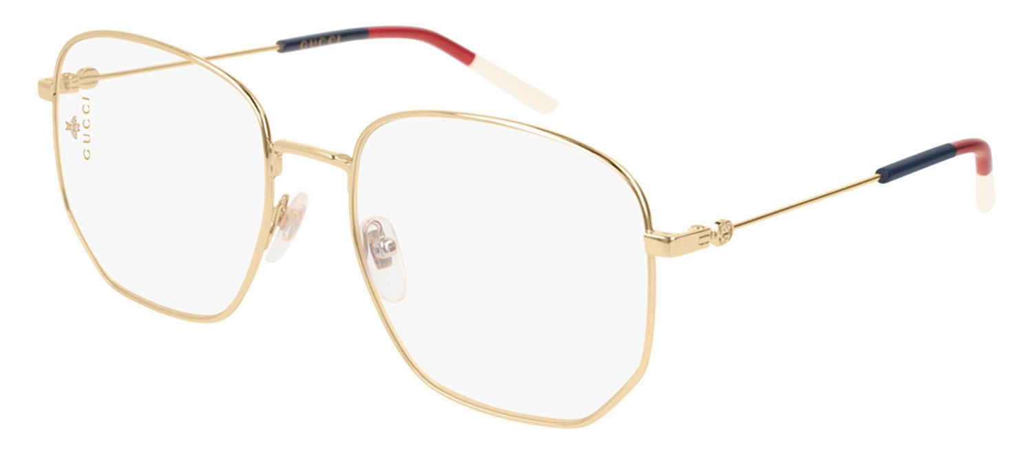 Gucci GG 0396O 002 Geometric Metal Gold Eyeglasses with Demo Lens sold by Gaffos product image thumbnail 2