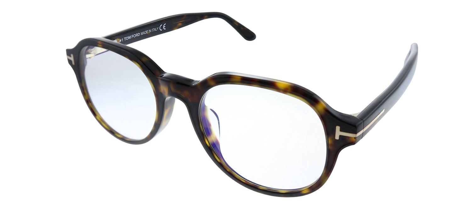 Tom Ford FT 5697 052 Geometric Plastic Havana Eyeglasses with Demo Lens sold by Gaffos product image thumbnail 2