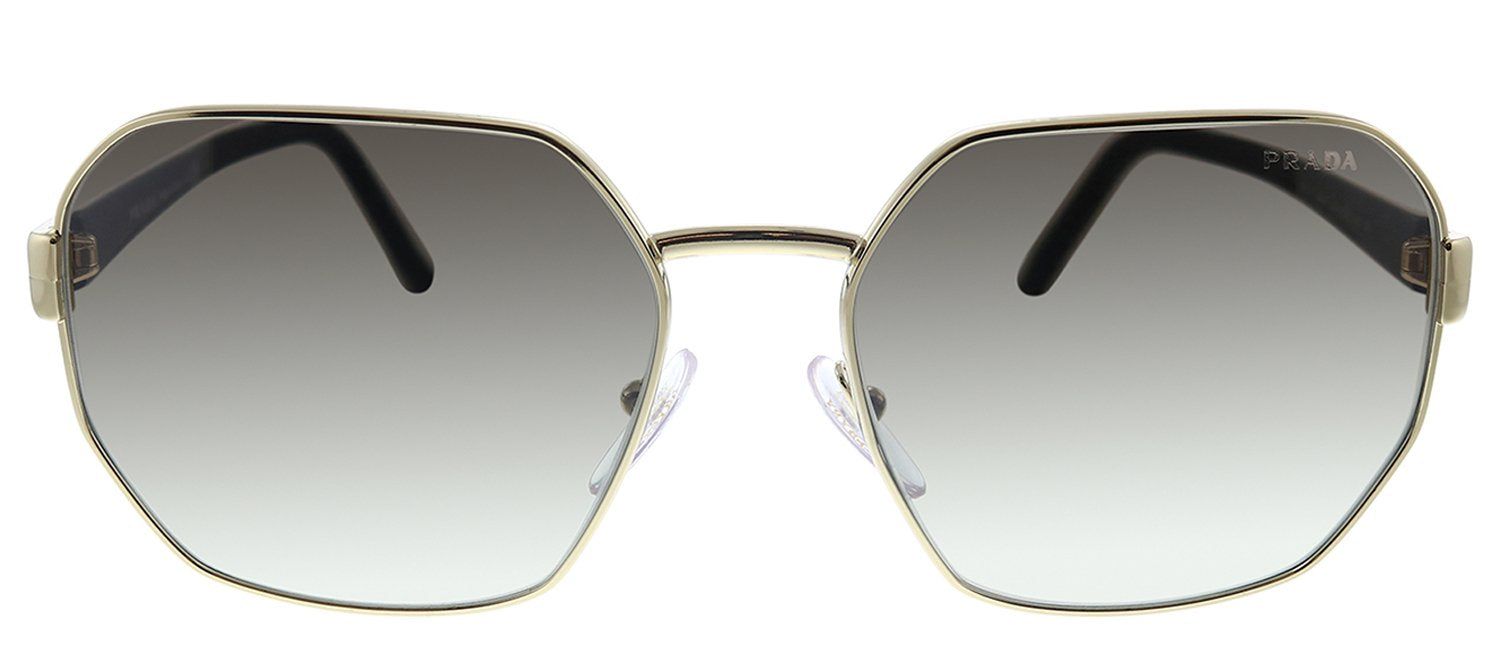 Prada PR 54XS ZVN5O0 Rectangle Metal Gold Sunglasses with Grey Gradient Lens sold by Gaffos