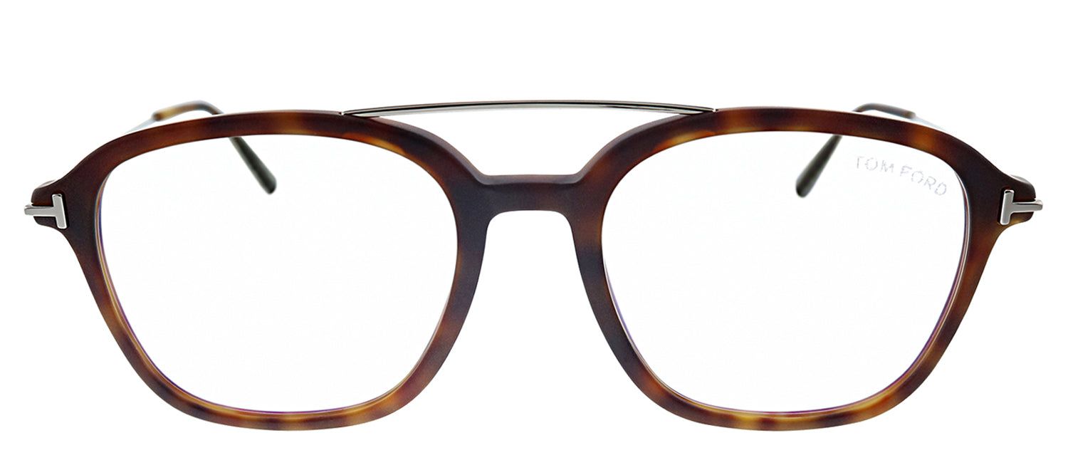 Tom Ford FT 5610-B 056 Square Plastic Havana Eyeglasses with Logo Stamped Demo Lenses Lens sold by Gaffos