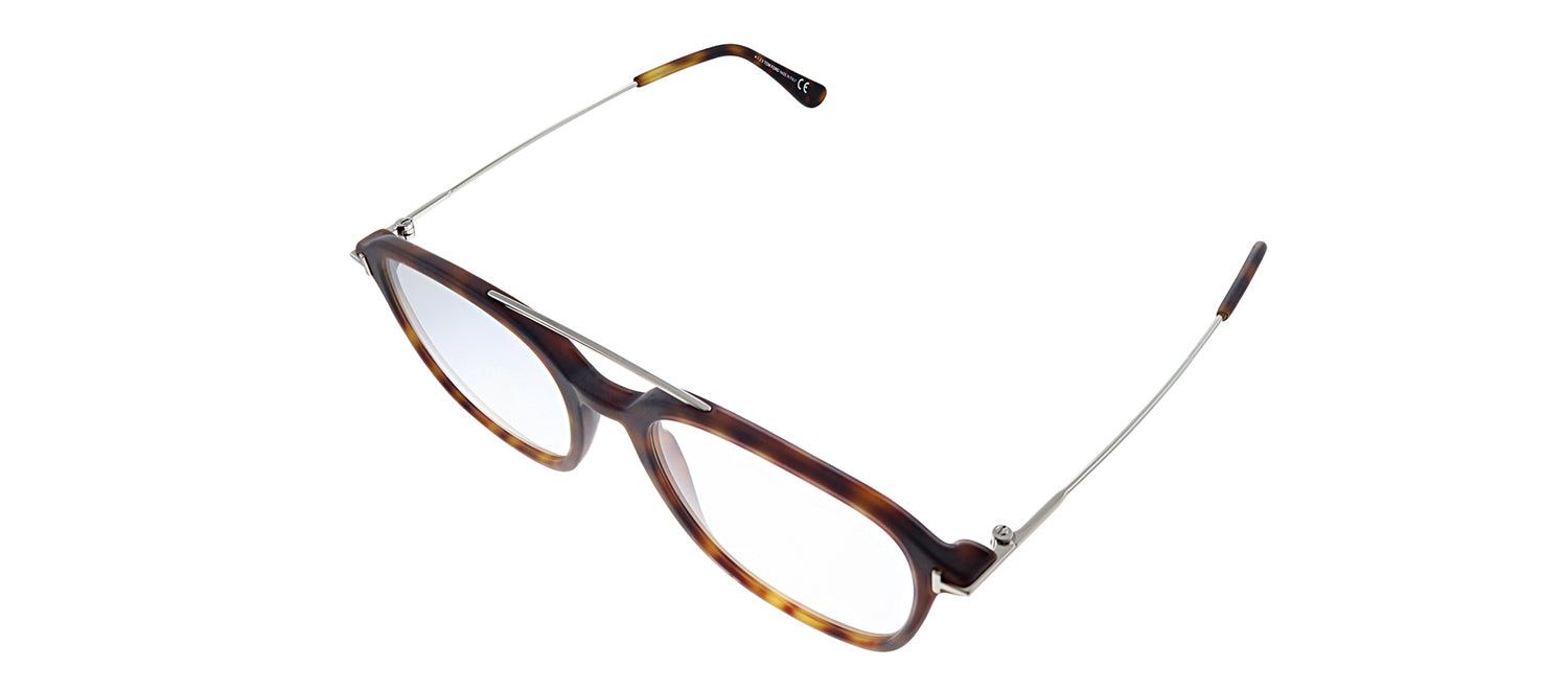 Tom Ford FT 5610-B 056 Square Plastic Havana Eyeglasses with Logo Stamped Demo Lenses Lens sold by Gaffos product image thumbnail 2