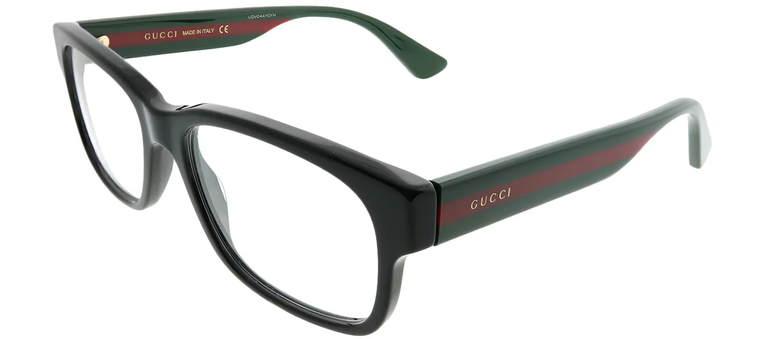 Gucci GG 0343O 007 Rectangle Acetate Black Eyeglasses with Demo Lens sold by Gaffos product image thumbnail 2