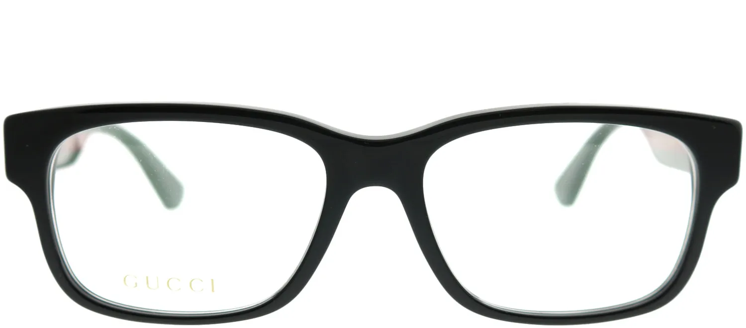 Gucci GG 0343O 007 Rectangle Acetate Black Eyeglasses with Demo Lens sold by Gaffos