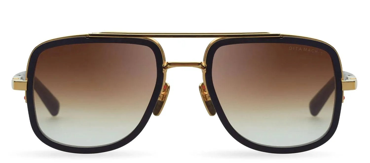 Dita MACH-S DT DTS412-A-01 Aviator Metal Gold Sunglasses with Brown Gradient Lens sold by Gaffos