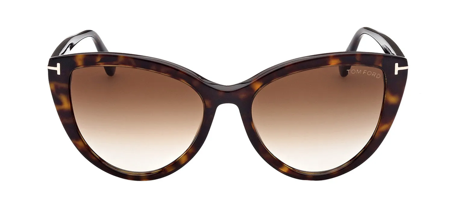 Tom Ford Isabella-02 TF 915 52F Cat-Eye Plastic Havana Sunglasses with Brown Gradient Lens sold by Gaffos