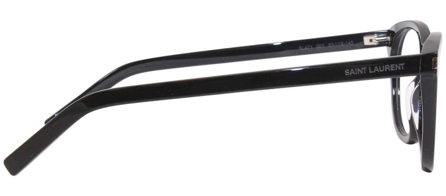 Saint Laurent SL 471O 1 Round Plastic Black Eyeglasses with Logo Stamped Demo Lenses sold by Gaffos product image thumbnail 3