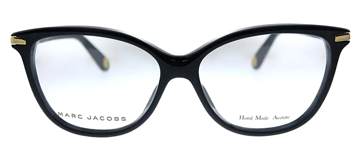 Marc Jacobs MJ 508 807 Cat-Eye Plastic Black Eyeglasses with Logo Stamped Demo Lenses sold by Gaffos
