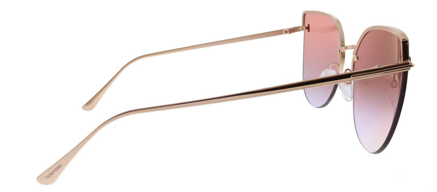 Tom Ford Ingrid-02 TF 652 33Z Cat-Eye Metal Shiny Rose Gold Sunglasses with Pink Mirrored Gradient Lens sold by Gaffos product image thumbnail 3