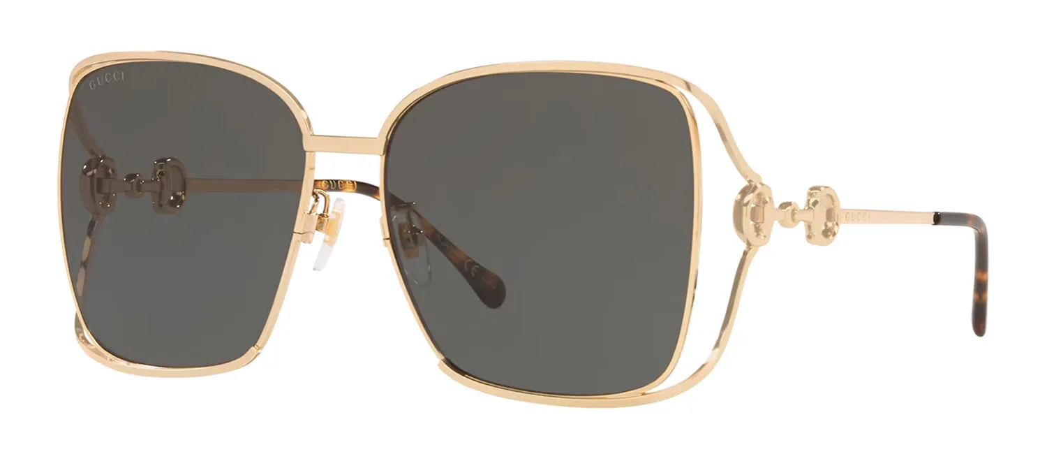 Gucci GG 1020S 002 Square Metal Gold Sunglasses with Grey Lens sold by Gaffos product image thumbnail 2