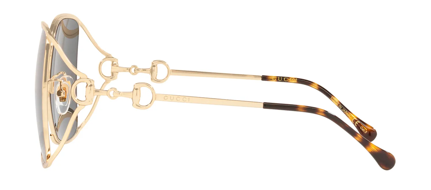 Gucci GG 1020S 002 Square Metal Gold Sunglasses with Grey Lens sold by Gaffos product image thumbnail 3