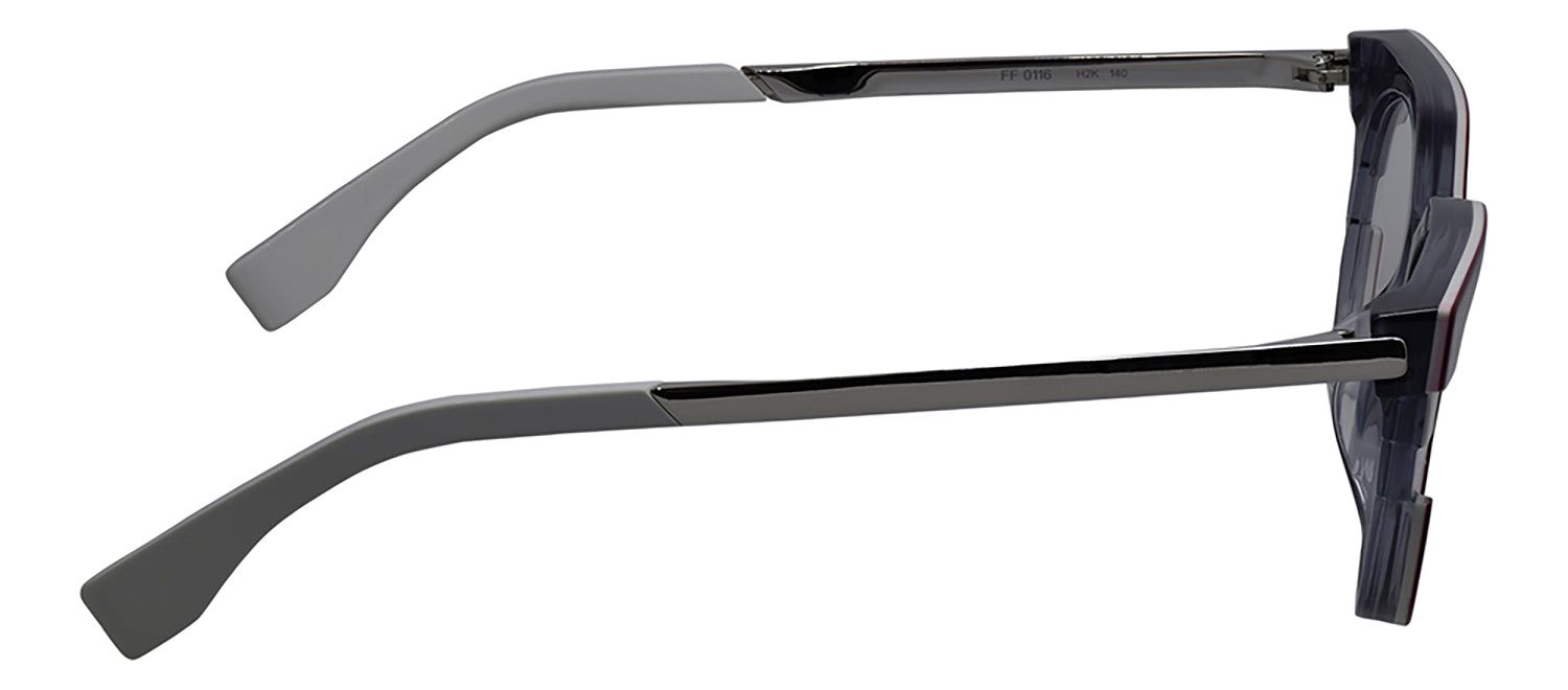 Fendi FF 0116 H2K Cat Eye Metal Burgundy Eyeglasses with Logo Stamped Demo Lenses sold by Gaffos product image thumbnail 3