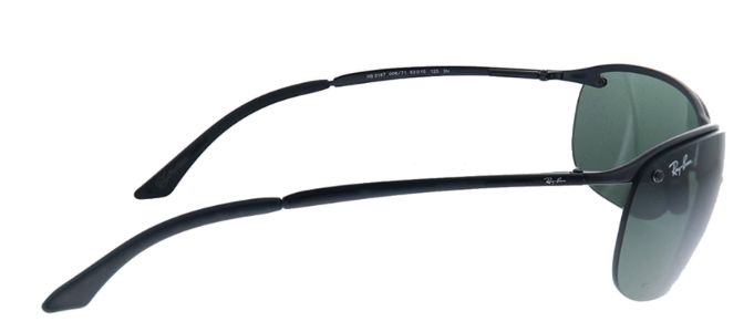 Ray-Ban RB 3187 006/71 Rectangle Metal Black Sunglasses with Green Lens sold by Gaffos