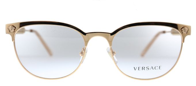 Versace VE 1268 1412 Semi-Rimless Metal Black Eyeglasses with Demo Lens sold by Gaffos