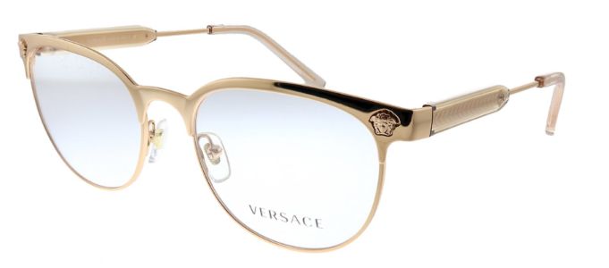 Versace VE 1268 1412 Semi-Rimless Metal Black Eyeglasses with Demo Lens sold by Gaffos