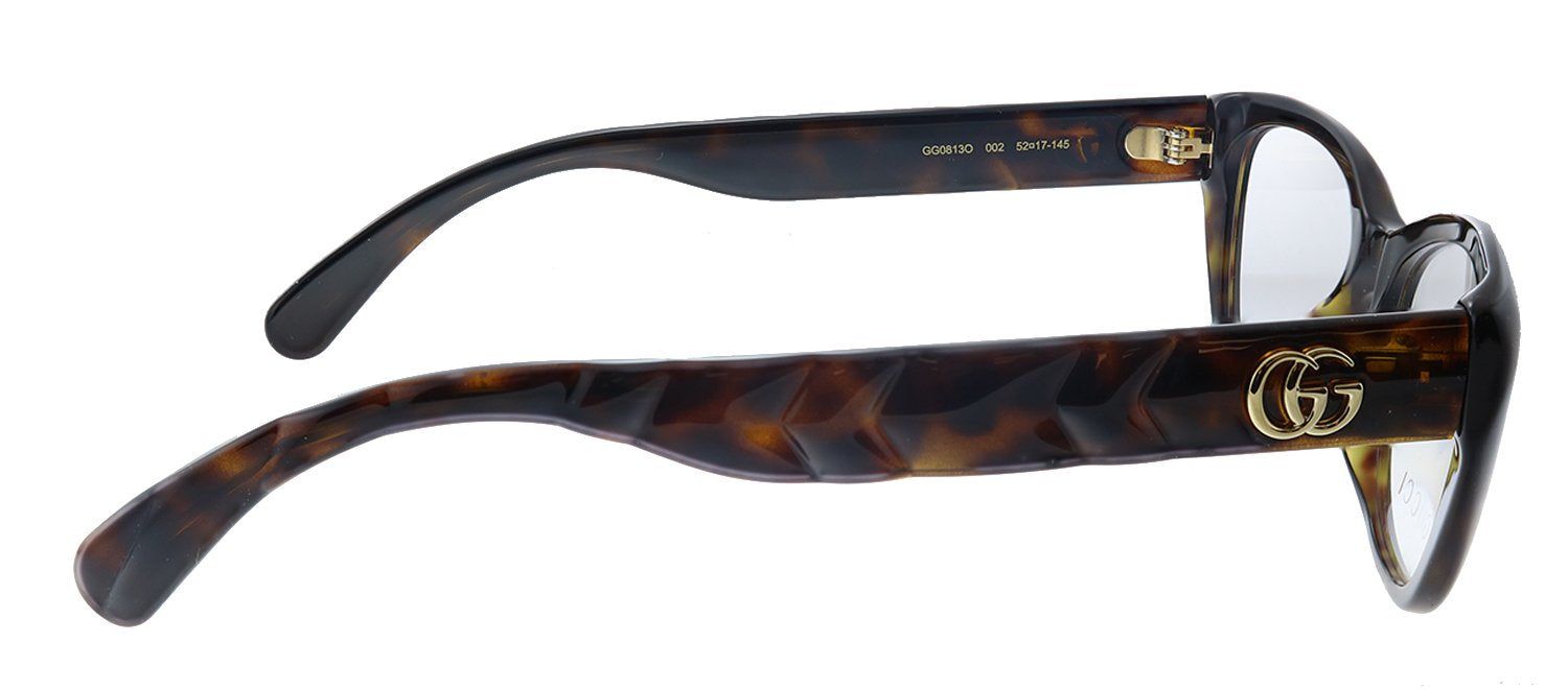 Gucci GG 0813O 002 Cat-Eye Acetate Havana Eyeglasses with Demo Lens sold by Gaffos product image thumbnail 3