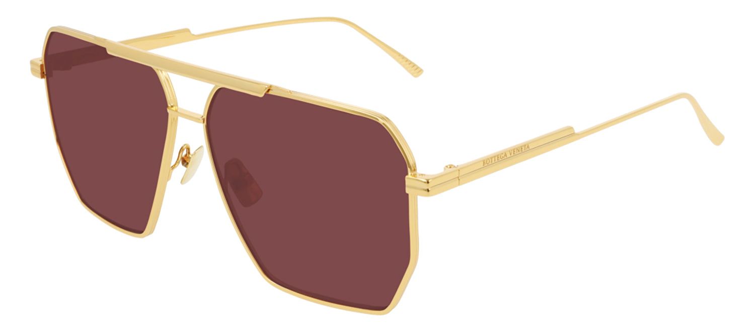 Bottega Veneta BV 1012S 005 Geometric Metal Gold Sunglasses with Red Lens sold by Gaffos product image thumbnail 2