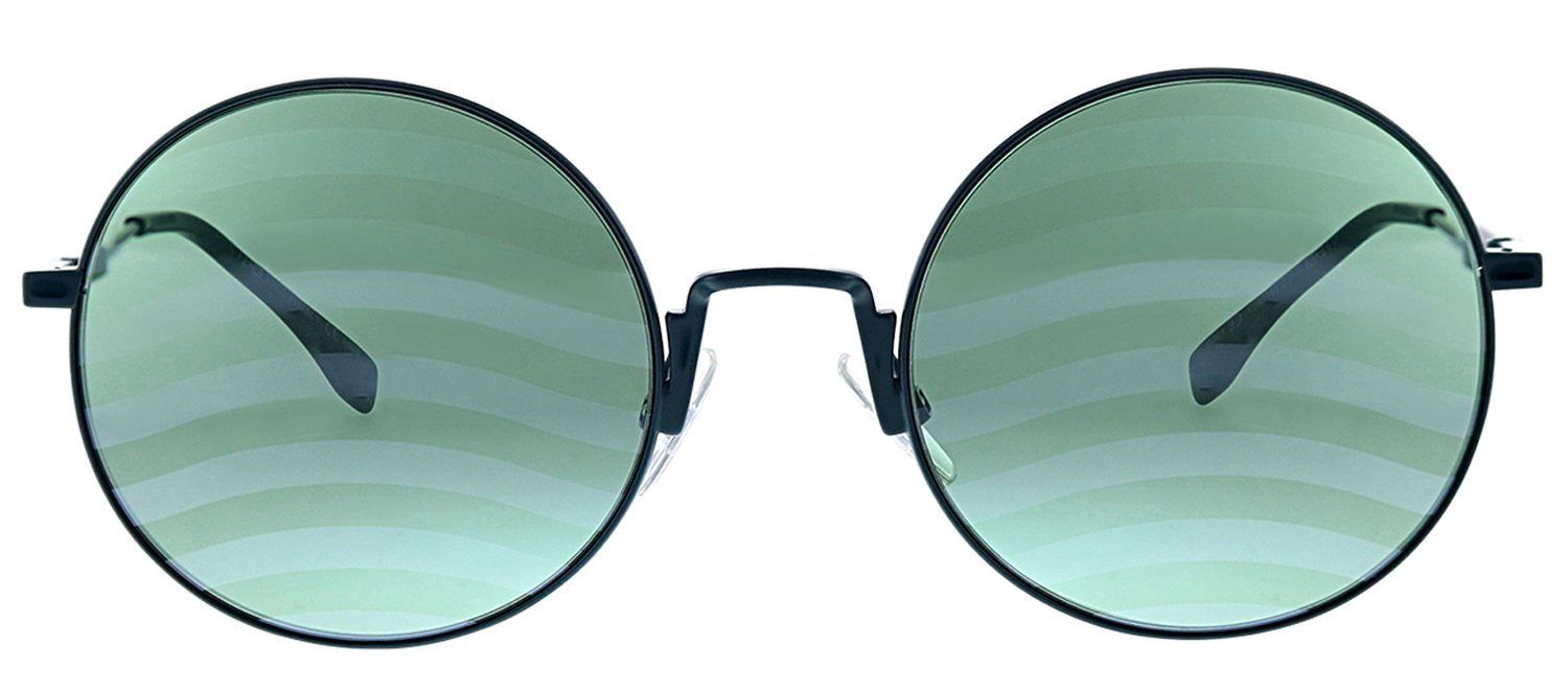 Fendi FF 0248 1ED XR Round Metal Green Sunglasses with Green Mirror Lens sold by Gaffos