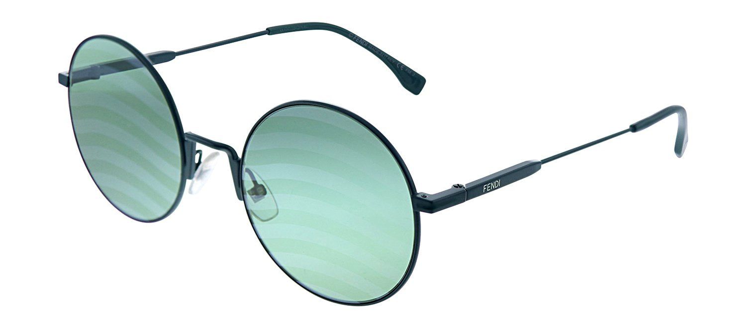 Fendi FF 0248 1ED XR Round Metal Green Sunglasses with Green Mirror Lens sold by Gaffos product image thumbnail 2