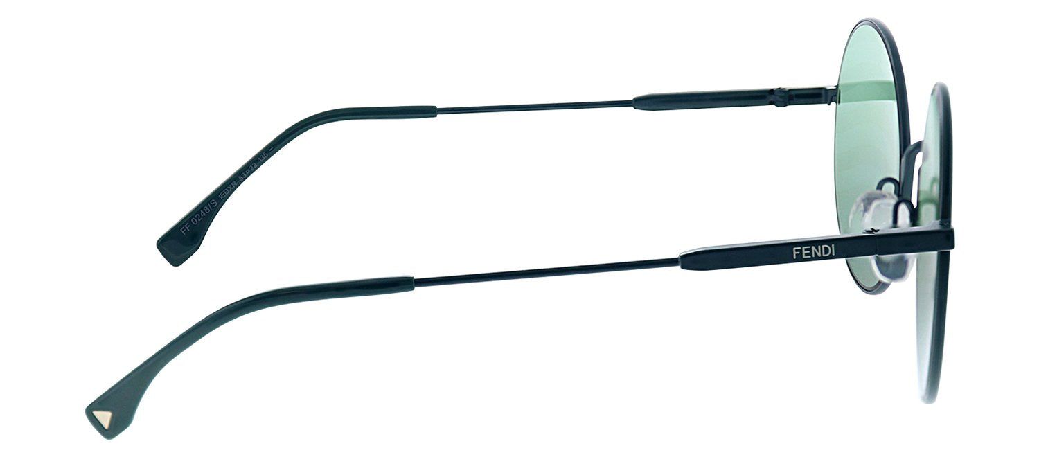 Fendi FF 0248 1ED XR Round Metal Green Sunglasses with Green Mirror Lens sold by Gaffos product image thumbnail 3