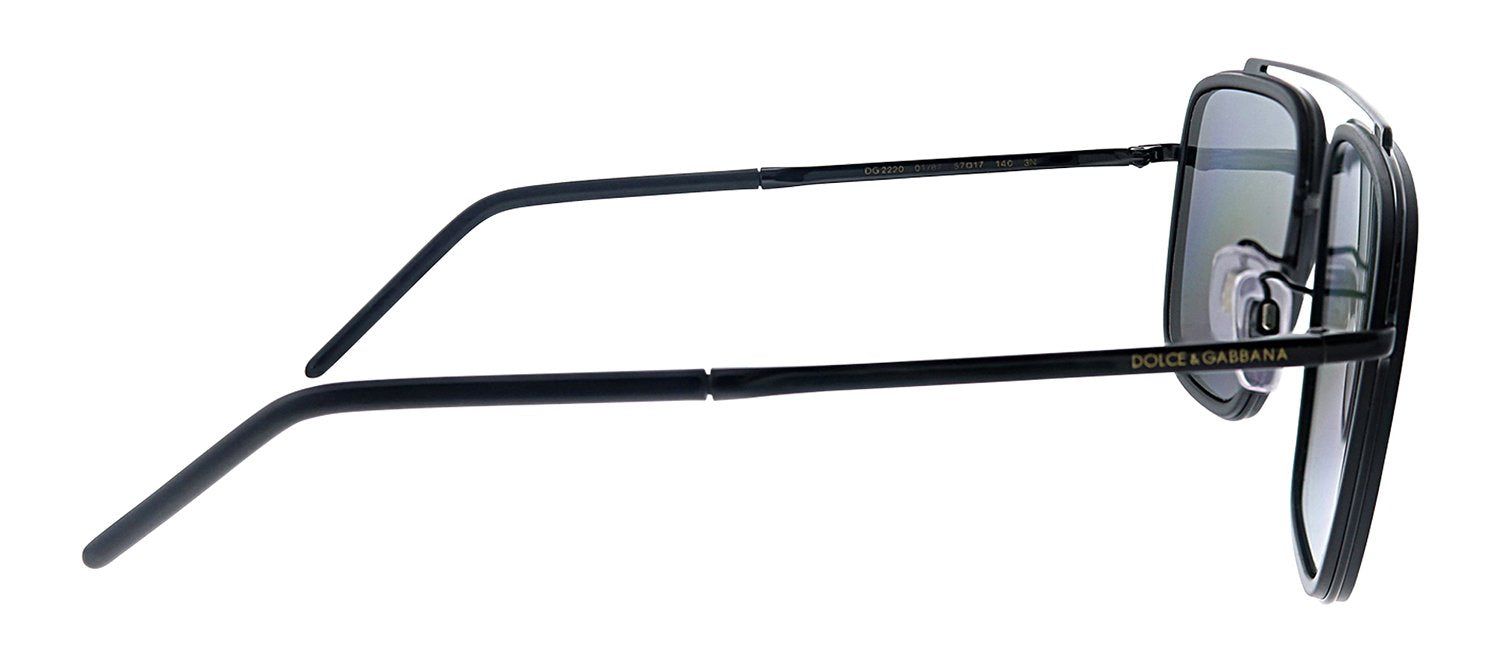 Dolce & Gabbana DG 2220 01/87 Square Metal Black Sunglasses with Grey Lens sold by Gaffos product image thumbnail 3