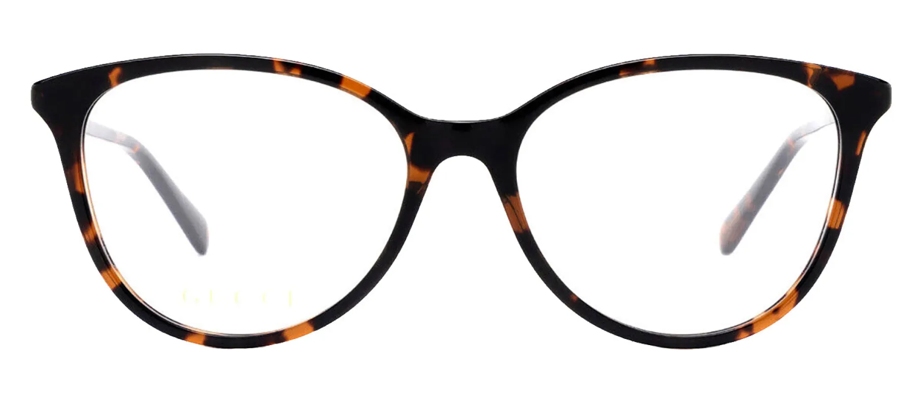 Gucci GUCCI LOGO GG 1359O 002 Cat-Eye Plastic Havana Eyeglasses with Logo Stamped Demo Lenses sold by Gaffos