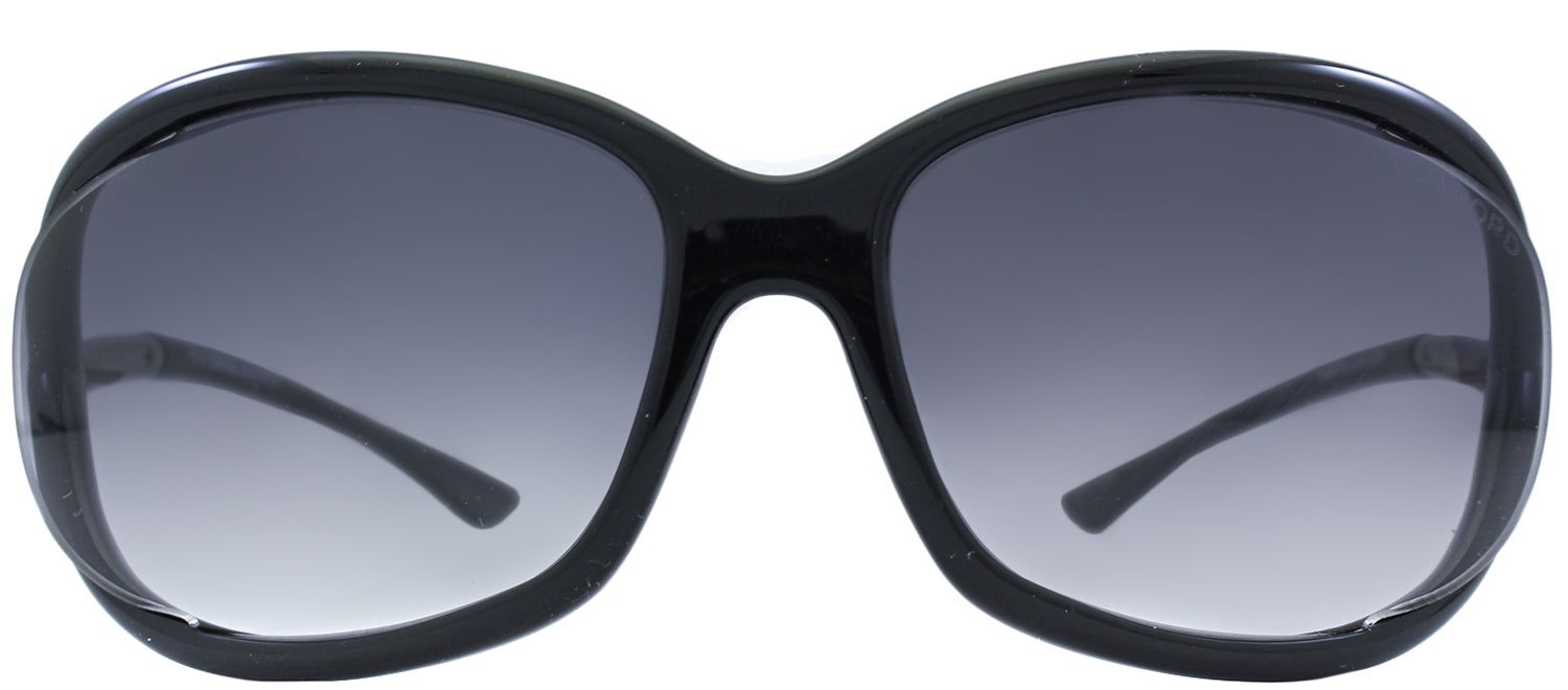 Tom Ford Jennifer TF 8 01B Fashion Plastic Black Sunglasses with Grey Gradient Lens sold by Gaffos