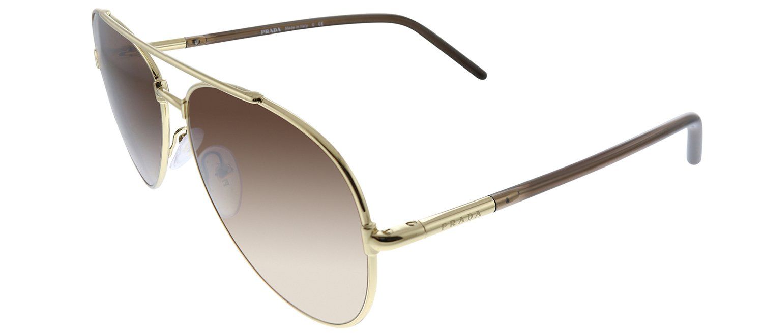Prada PR 66XS ZVN6S1 Round Metal Gold Sunglasses with Brown Gradient Lens sold by Gaffos product image thumbnail 2