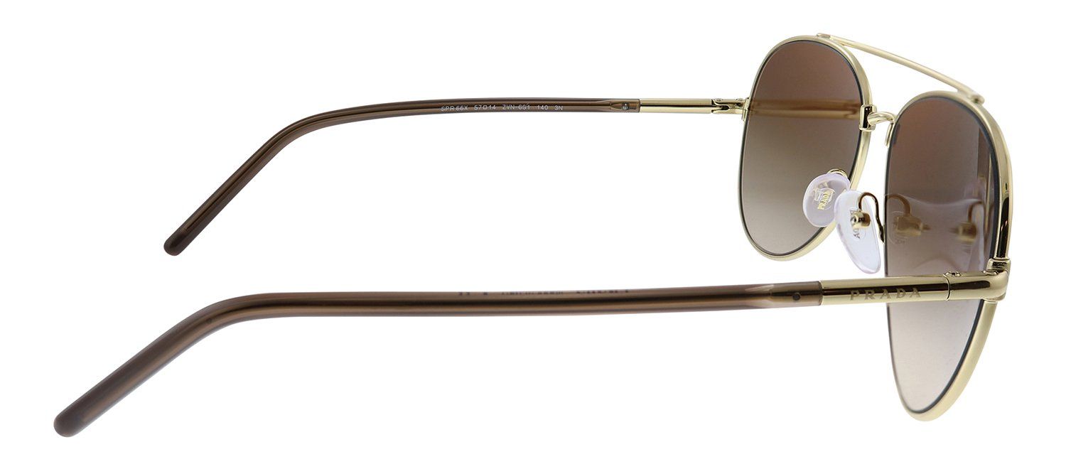 Prada PR 66XS ZVN6S1 Round Metal Gold Sunglasses with Brown Gradient Lens sold by Gaffos product image thumbnail 3