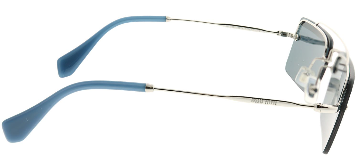 Miu Miu MU 59TS KJT2K1 Rectangle Metal Silver Sunglasses with Grey Lens sold by Gaffos product image thumbnail 3