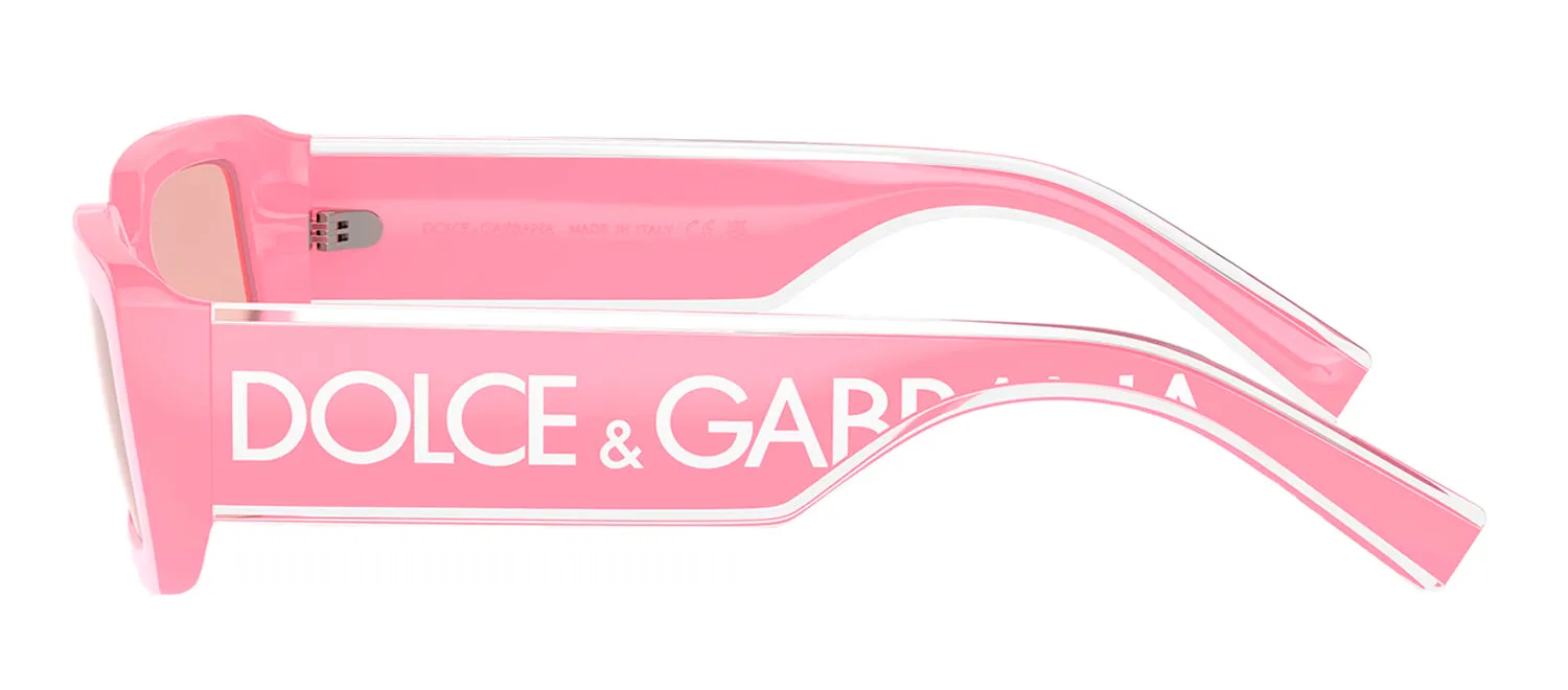 Dolce & Gabbana DG 6187 3262/5 Rectangle Plastic Pink Sunglasses with Pink Mirror Lens sold by Gaffos product image thumbnail 3