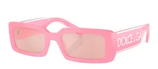 Dolce & Gabbana DG 6187 3262/5 Rectangle Plastic Pink Sunglasses with Pink Mirror Lens sold by Gaffos