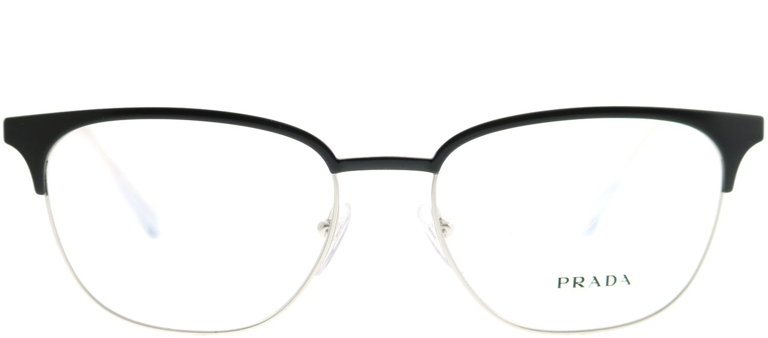 Prada PR 59UV 1BO1O1 Square Metal Black Eyeglasses with Demo Lens sold by Gaffos