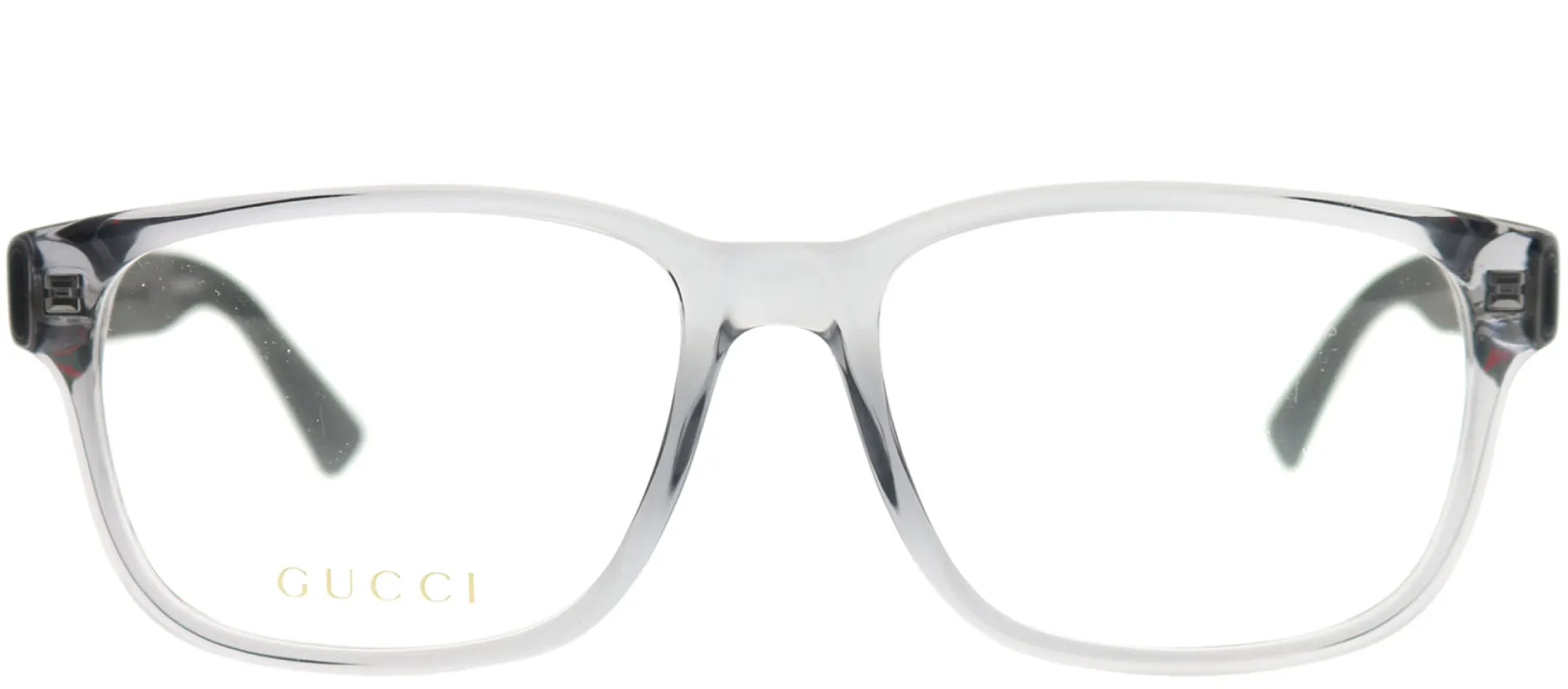 Gucci GG 0011O 007 Square Acetate Grey Eyeglasses with Demo Lens made by Gucci