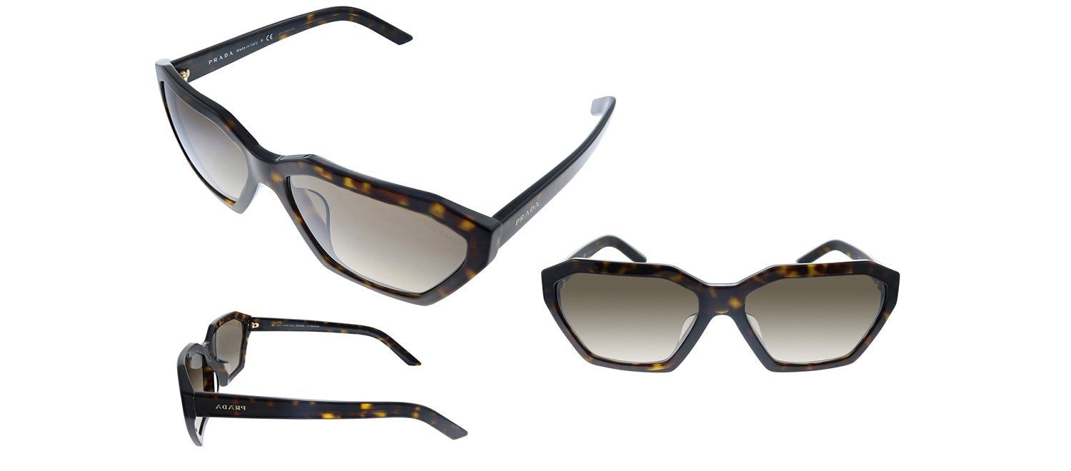 Prada PR 03VSF 2AU4P0 Cat-Eye Plastic Havana Sunglasses with Brown Mirror Lens sold by Gaffos product image thumbnail 4