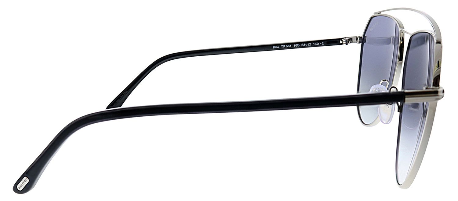 Tom Ford FT 0681 16B Pilot Metal Silver Sunglasses with Grey Gradient Lens sold by Gaffos product image thumbnail 3