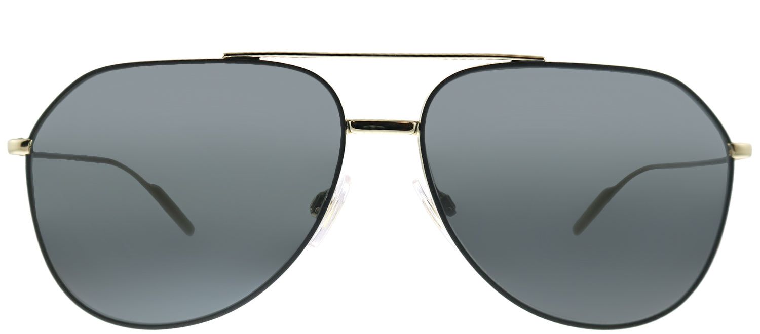 Dolce & Gabbana DG 2166 130587 Aviator Metal Black Sunglasses with Grey Lens sold by Gaffos