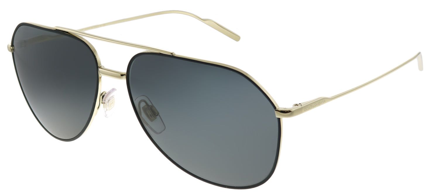 Dolce & Gabbana DG 2166 130587 Aviator Metal Black Sunglasses with Grey Lens sold by Gaffos product image thumbnail 2