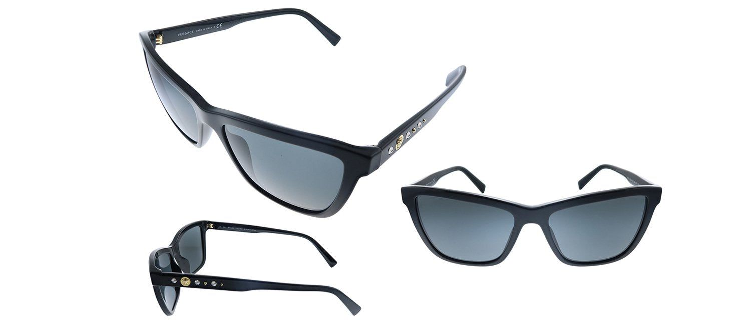 Versace VE 4354B GB1/87 Cat-Eye Plastic Black Sunglasses with Grey Lens sold by Gaffos product image thumbnail 4
