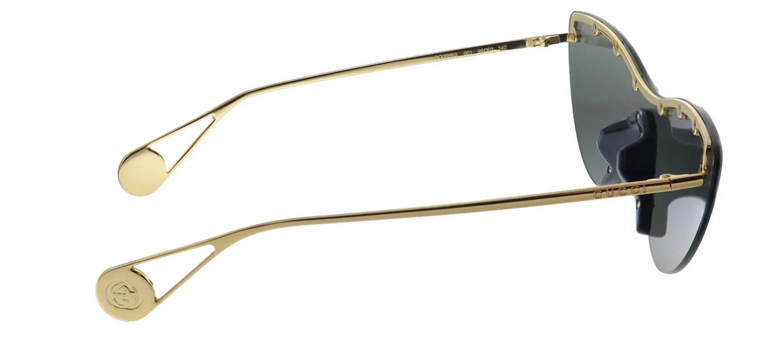 Gucci GG 0666S 001 Cat-Eye Metal Gold Sunglasses with Grey Lens sold by Gaffos product image thumbnail 3