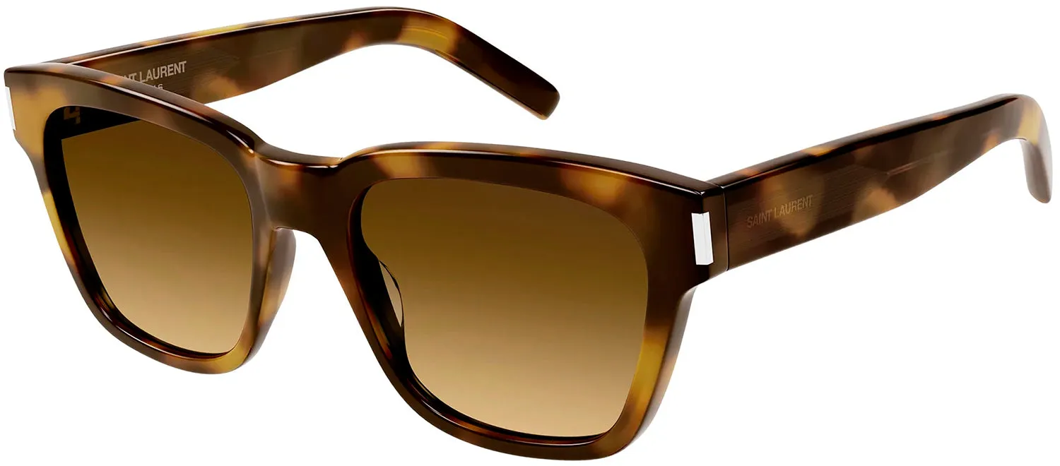 Saint Laurent SL 560S 003 Square Plastic Havana Sunglasses with Brown Gradient Lens sold by Gaffos