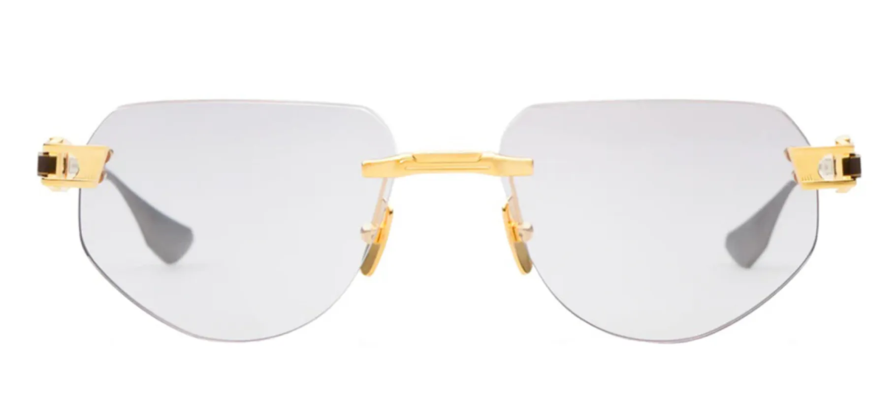 Dita DT DTX164 A-01 Rimless Metal Gold Eyeglasses with Grey Gradient Lens sold by Gaffos