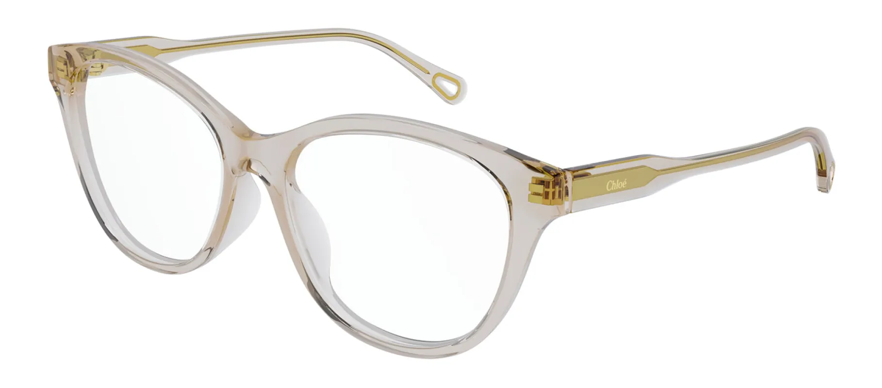 Chloe CH 0085O 003 Cat-Eye Plastic Pink Eyeglasses with Logo Stamped Demo Lenses sold by Gaffos