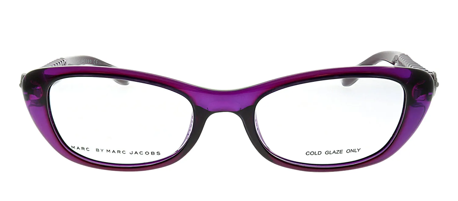 Marc by Marc Jacobs MMJ 569 DQT Cat-Eye Plastic Violet Eyeglasses with Logo Stamped Demo Lenses sold by Gaffos