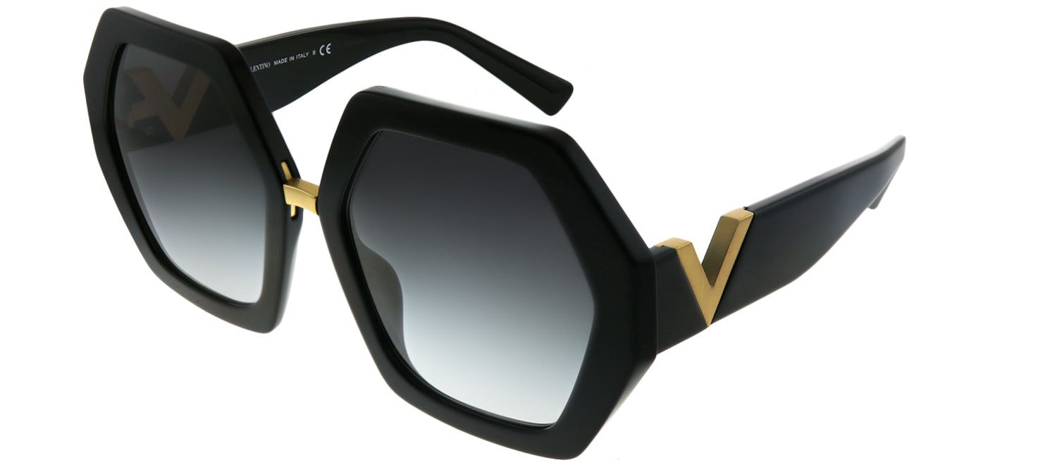 Valentino VA 4053 50018G Oversized Plastic Black Sunglasses with Grey Gradient Lens sold by Gaffos product image thumbnail 2