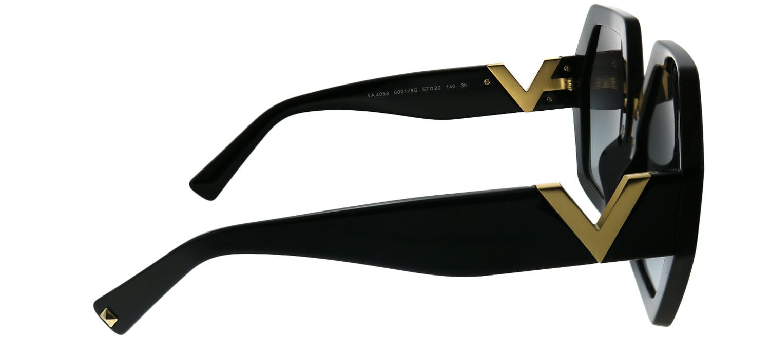 Valentino VA 4053 50018G Oversized Plastic Black Sunglasses with Grey Gradient Lens sold by Gaffos product image thumbnail 3