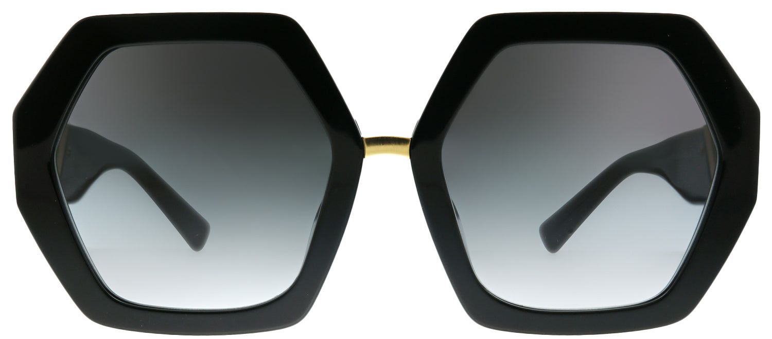 Valentino VA 4053 50018G Oversized Plastic Black Sunglasses with Grey Gradient Lens sold by Gaffos