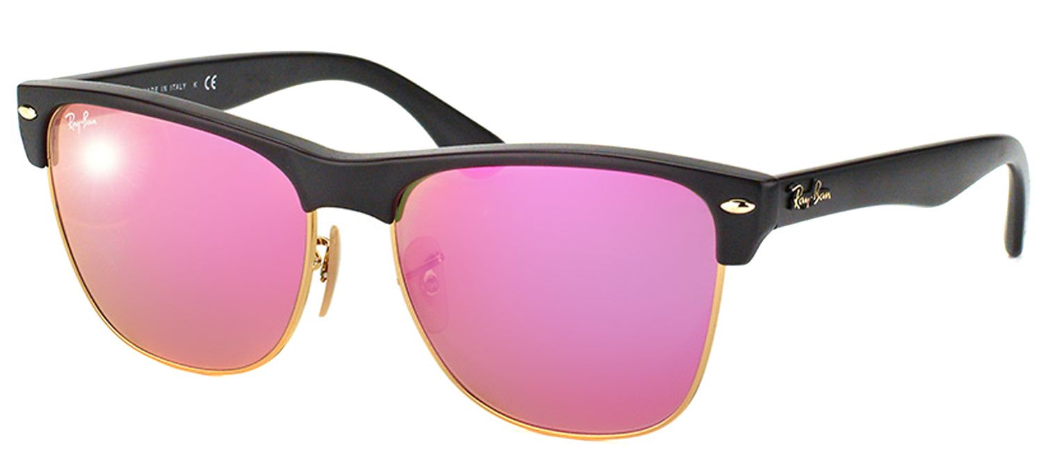 Ray-Ban RB 4175 877/30 Clubmaster Plastic Black Sunglasses with Silver Mirror Lens sold by Gaffos product image thumbnail 2